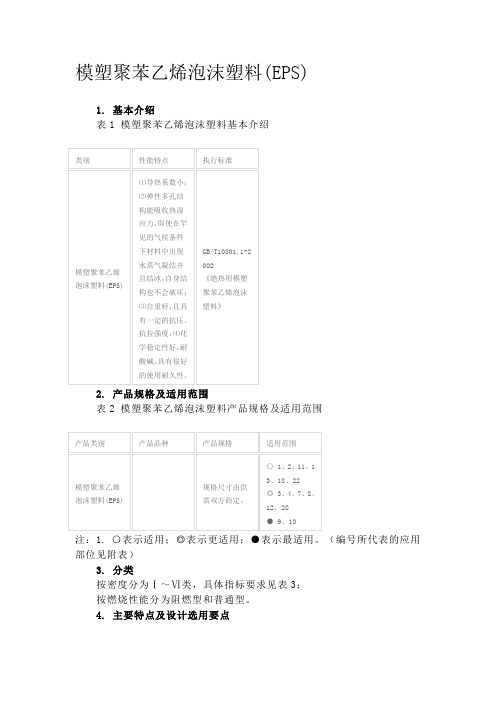 模塑聚苯乙烯泡沫塑料(EPS)