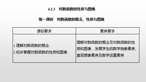 4.2.3第一课时对数函数的概念、性质与图像