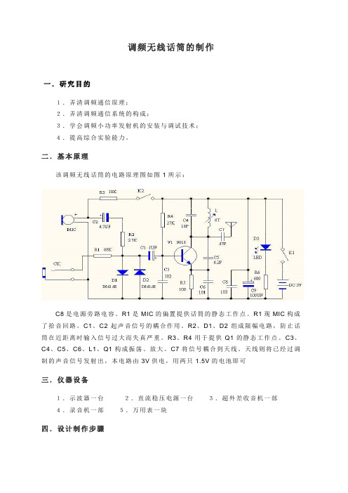 调频无线话筒制作V1