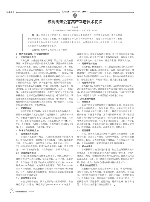 核桃树无公害高产栽培技术初探