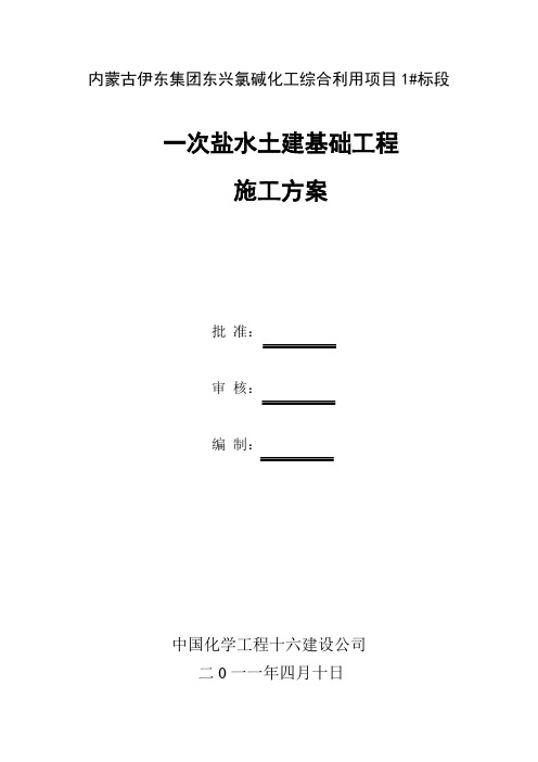 一次盐水施工方案