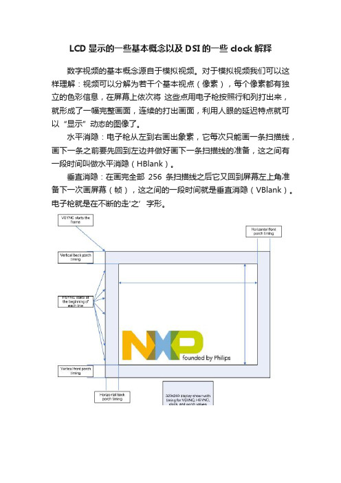 LCD显示的一些基本概念以及DSI的一些clock解释