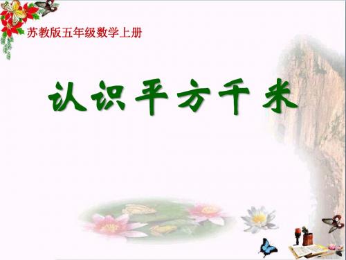苏教版数学五年级上册《认识平方千米》公开课PPT精品课件