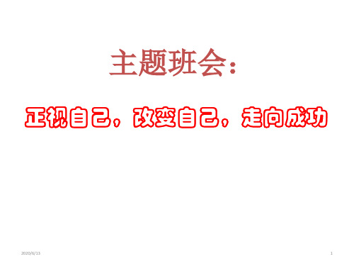 高中“信心、励志、奋斗”主题班会课件：正视自己,改变自己,走向成功 