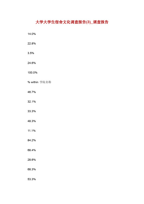 大学大学生宿舍文化调查报告(3)_调查报告.doc