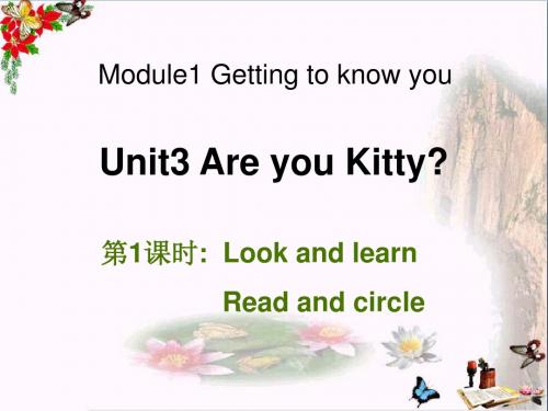 三年级英语上册Unit3AreyouKitty(第1课时)  ppt课件