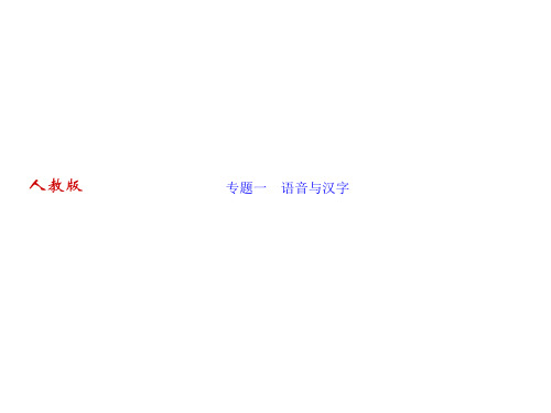 期末专题一语音与汉字习题课件—-学年八年级上册(部编版)语文(共15张PPT)