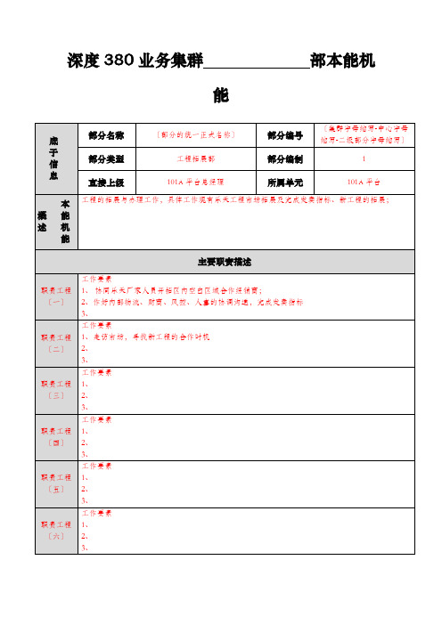 职能部门职责说明书模板