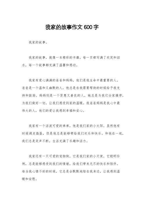 我家的故事作文600字