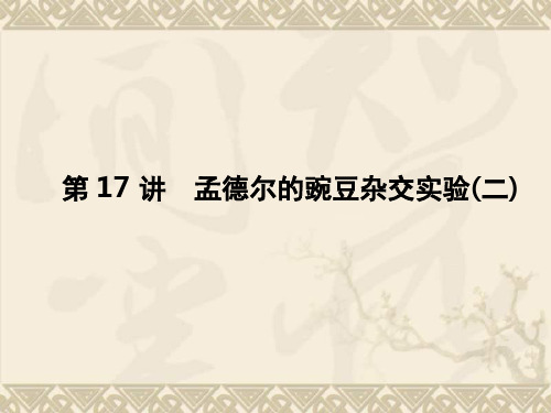 【导学教程】高考生物第一轮复习 第五单元第17讲 孟德尔的豌豆杂交实验(二)教学课件