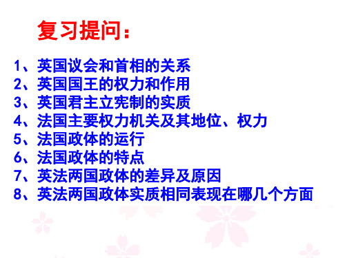 2019-2020学年高中政治人教版选修三课件： 3.1美国的联邦制 (共22张PPT)