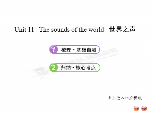 广西版英语复习方略课件：BookⅠ Unit 11 The sounds of the world