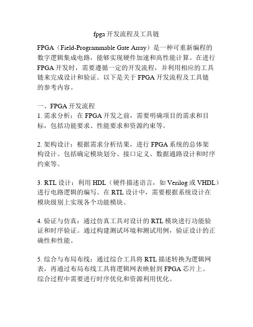 fpga开发流程及工具链