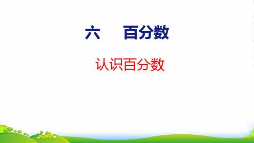 【2023年新版】苏教版六年级数学上册全册课件—百分数的认识(共24张PPT)