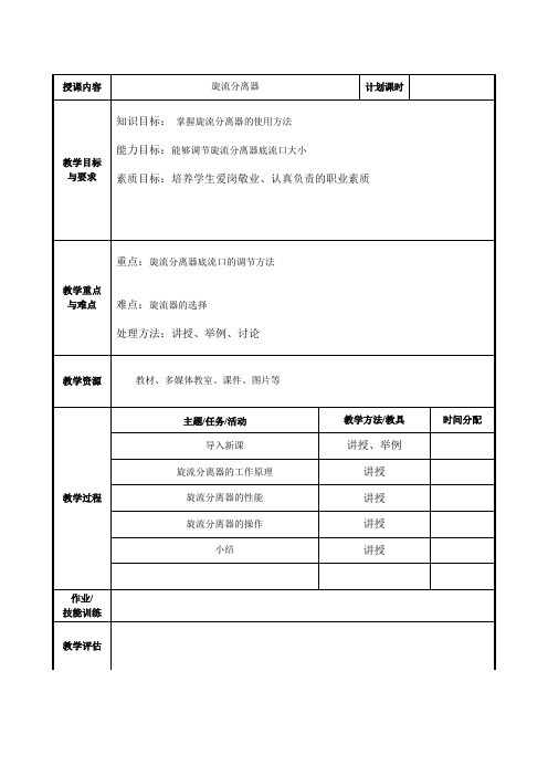 泥浆材料检测与应用：旋流分离器