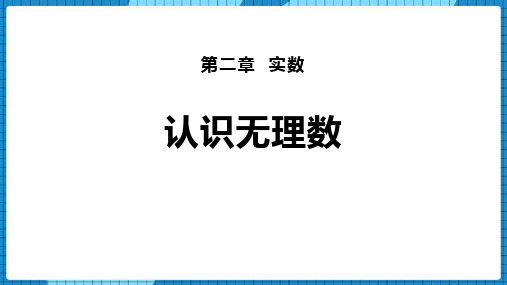 新北师大版八年级数学上册《认识无理数》精品教学课件