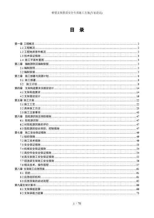 桥梁支架搭设安全专项施工方案(专家论证)