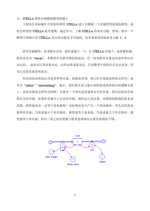 STELLA销售存储模拟模型的建立