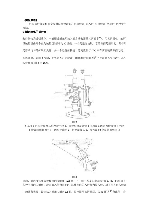 用掠入射法测定透明介质的折射率