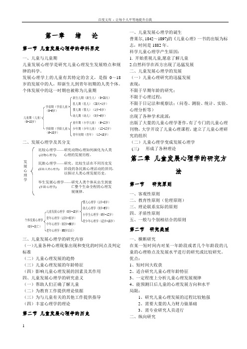 儿童发展心理学复习纲要