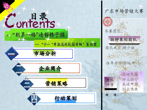 别具一格连锁格子铺高校校园拓展策划案