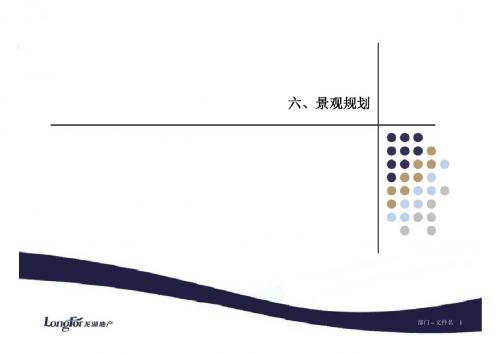 标杆企业万科景观规划要点内部讲义