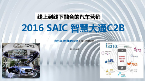 SAIC 上汽大通C2B IT应用运行计划书PPT课件