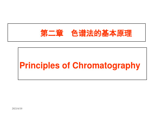 色谱法的基本原理