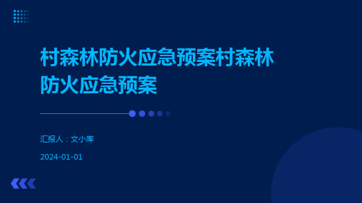 村森林防火应急预案村森林防火应急预案