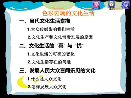 人教版必修三文化生活8.1色彩斑斓的文化生活(共19张PPT)