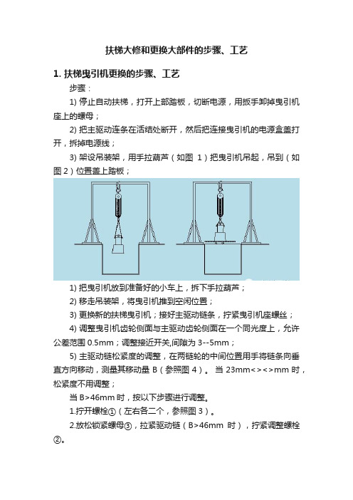 扶梯大修和更换大部件的步骤、工艺