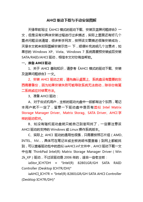 AHCI驱动下载与手动安装图解