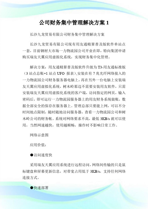 公司财务集中管理解决方案1.doc