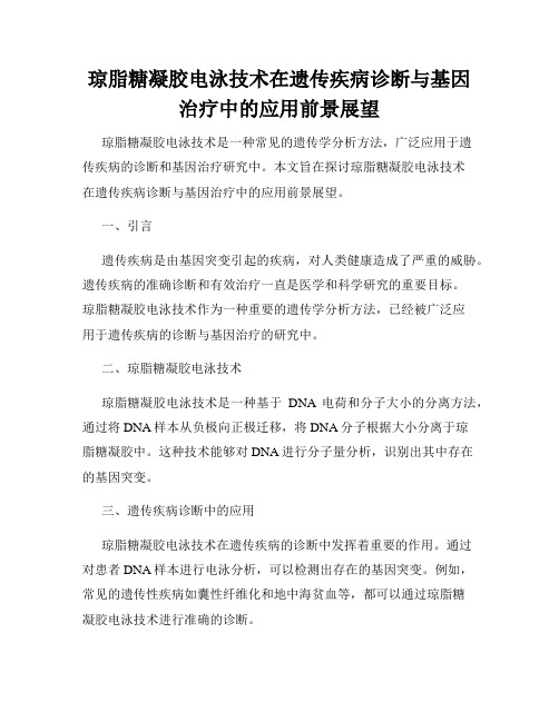 琼脂糖凝胶电泳技术在遗传疾病诊断与基因治疗中的应用前景展望