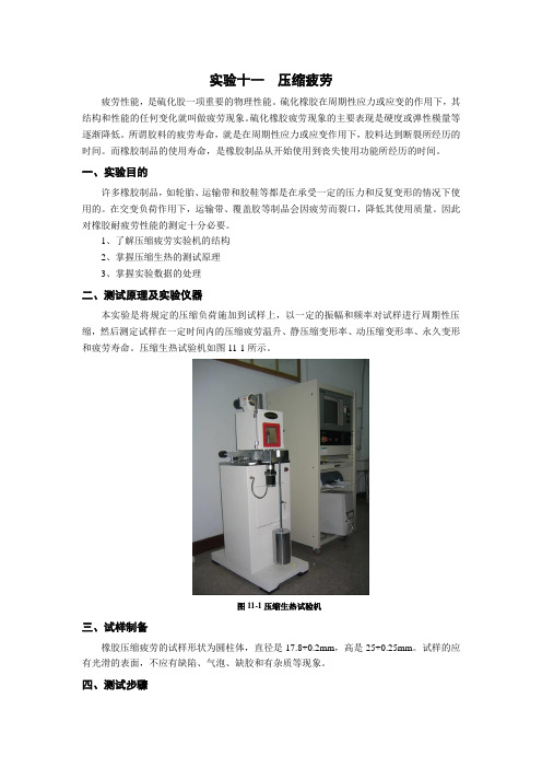 青岛科技大学 橡胶实验十一  压缩疲劳