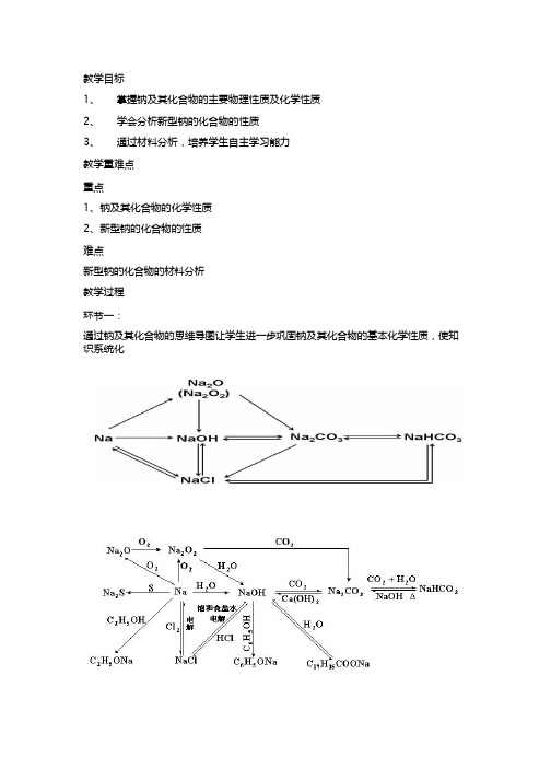 高中化学《钠及其化合物(1)》优质课教学设计、教案