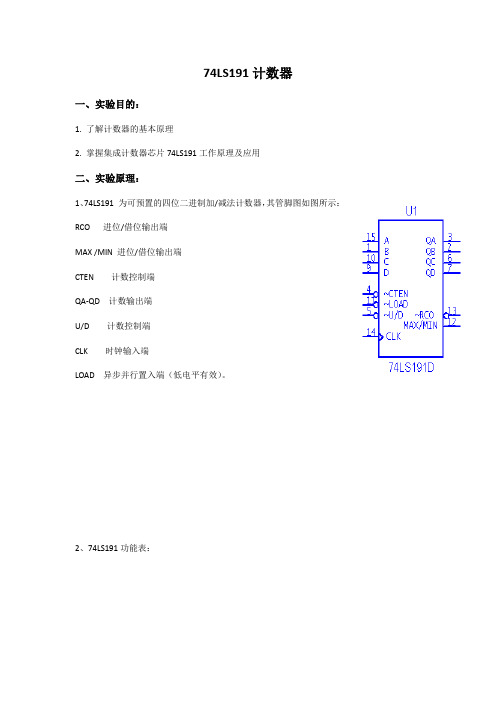 74LS191计数器