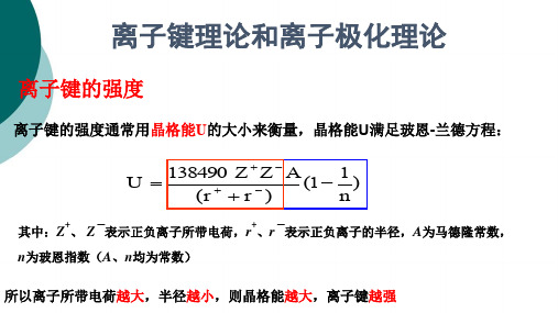 选论——离子键理论和离子极化理论