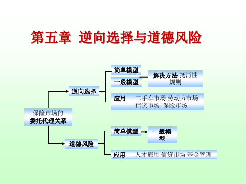 信息经济学第五章逆向选择与道德风险