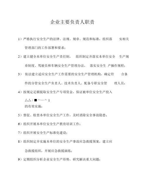 道路运输企业主要负责人职责.docx