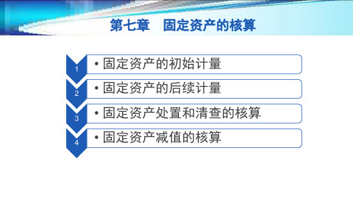 第七章  固定资产的核算  《企业财务会计》ppt