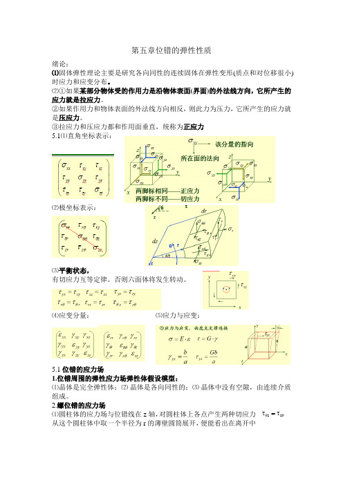 第五章位错的弹性性质