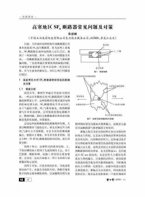 高寒地区sf6断路器常见问题及对策