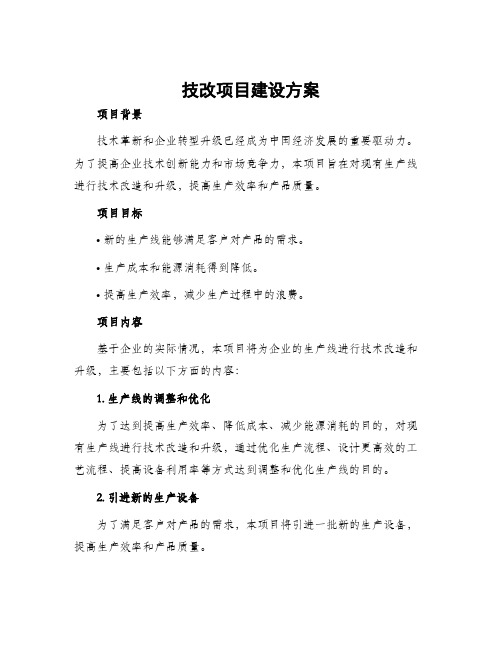 技改项目建设方案