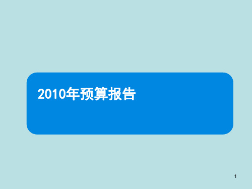 人工成本预算报告ppt课件