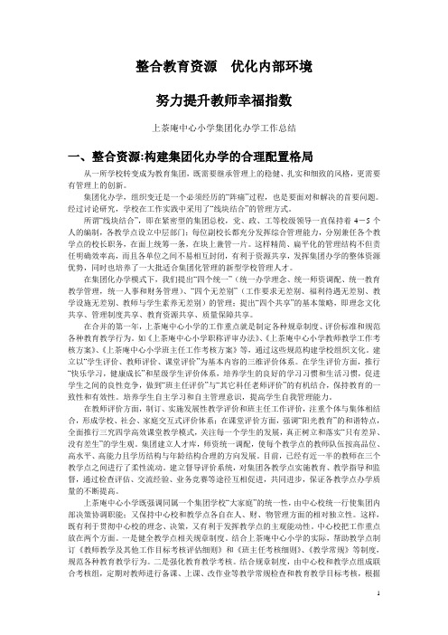 集团化办学总结