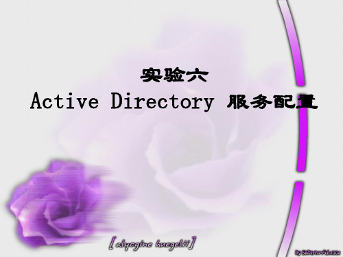 实验六 Active Directory 服务配置