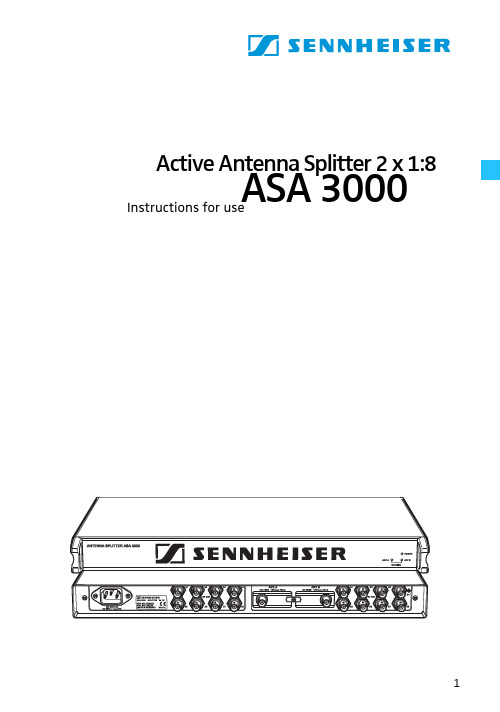 ASA 3000 Active Antenna Splitter 2 x 1 8 说明书