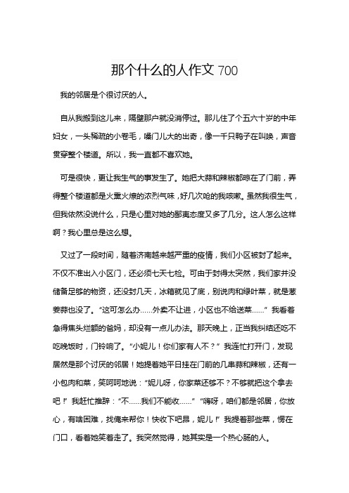 那个什么的人作文700