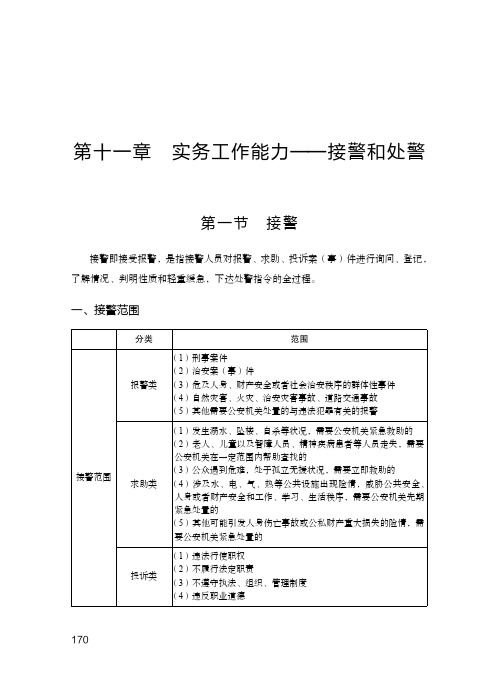 实务工作能力——接警和处警